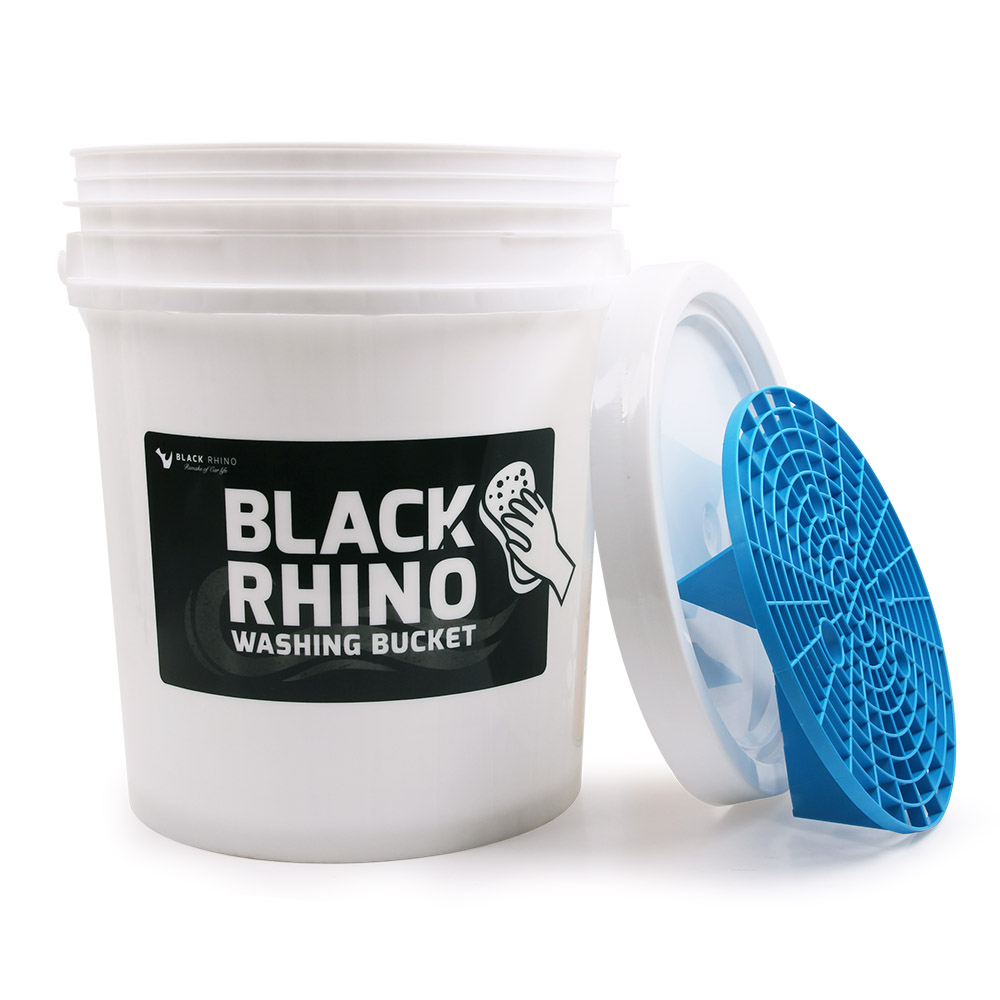 블랙라이노 세차버킷 20리터+뚜껑+그릿가드 세트