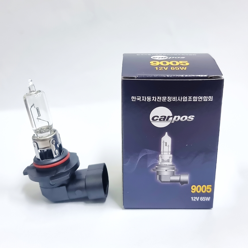 카포스 HB3(9005) 12V 65W 할로겐 전조등 자동차 전구 1개