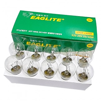 남영전구 더블전구 투명 24V 25/10W 10개 세트 브레이크전구등 후미등 후진등