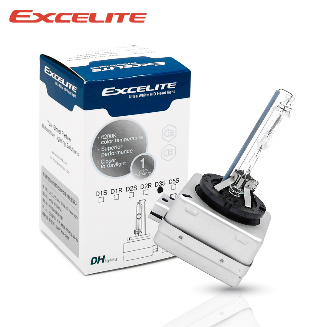 엑셀라이트 순정형 국내생산 HID D3S 6000K 자동차 전조등 헤드라이트 차량 전구