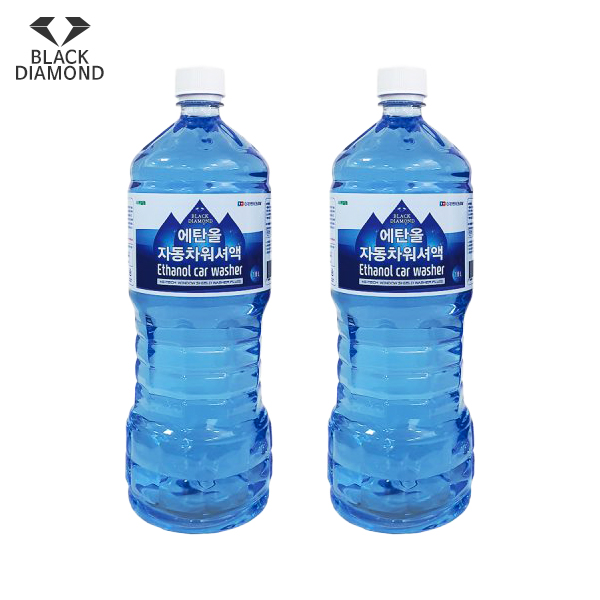 블랙다이아몬드 자동차 사계절 에탄올 워셔액 1.8L, 2개 총3.6L 어는점이 낮은 워셔액