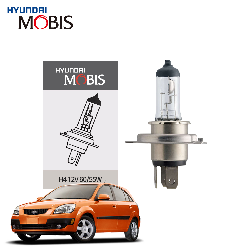 현대모비스 H4 기아 프라이드 올뉴 프라이드(일반형) 할로겐 순정형 자동차 전조등 전구 12V 60/55W