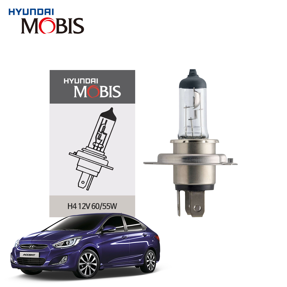 현대모비스 H4 현대 신형 엑센트(일반형) 할로겐 순정형 자동차 전조등 전구 12V 60/55W