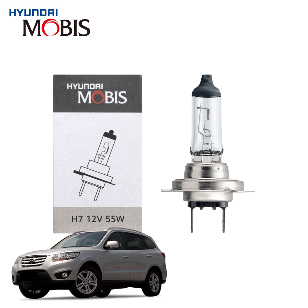 현대모비스 H7 현대 싼타페 CM 할로겐 순정형 전조등 자동차 전구 12V 55W