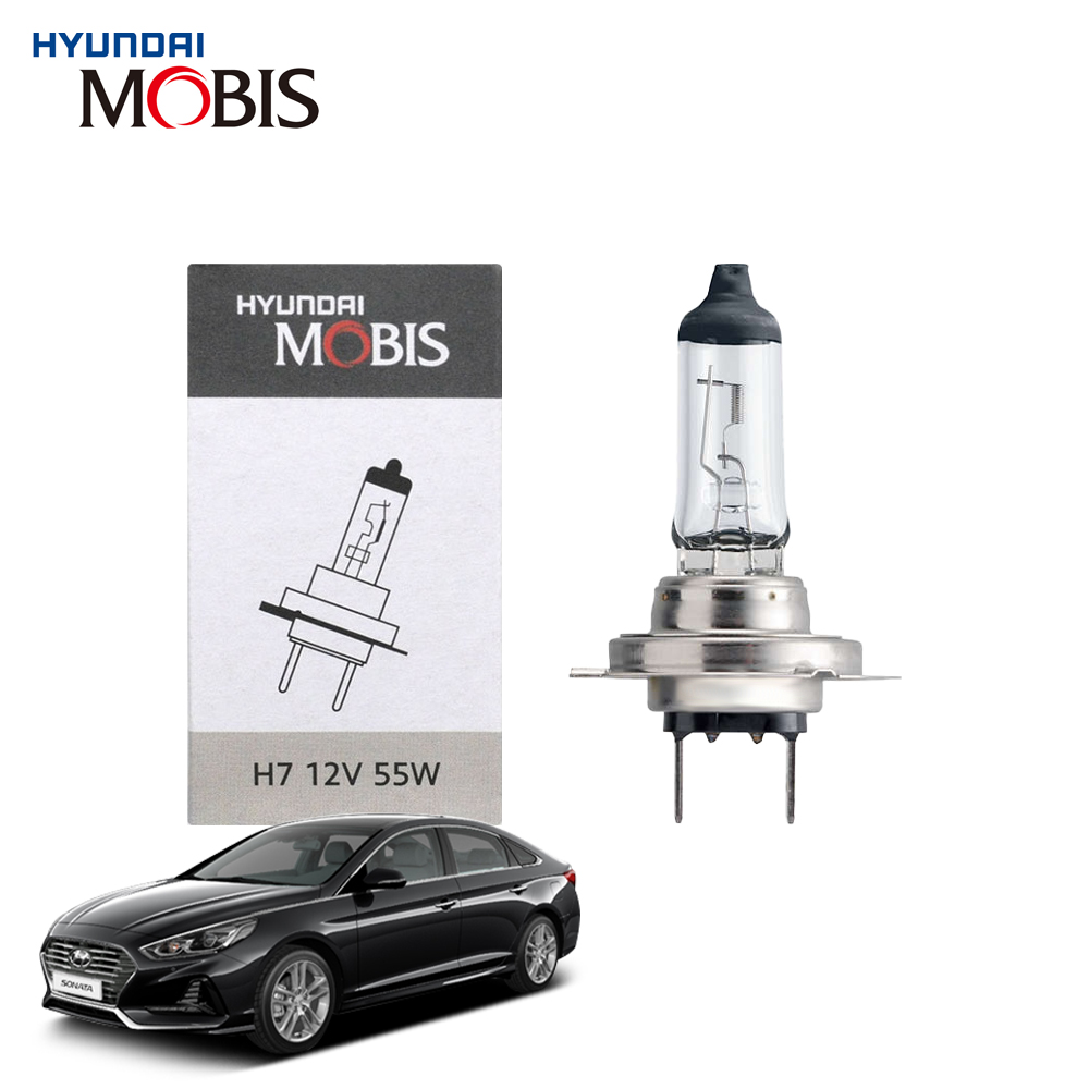 현대모비스 H7 현대 쏘나타 뉴라이즈 플러그인 할로겐 순정형 전조등 자동차 전구 12V 55W