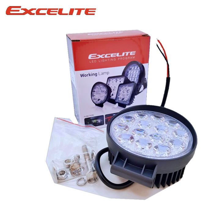 엑셀라이트 LED 써치라이트 27W 작업등 IP67 방수등급 화물차 트렉터 특수차량 중장비 차폭등 전구 대로등 써치등 지게차 작업차