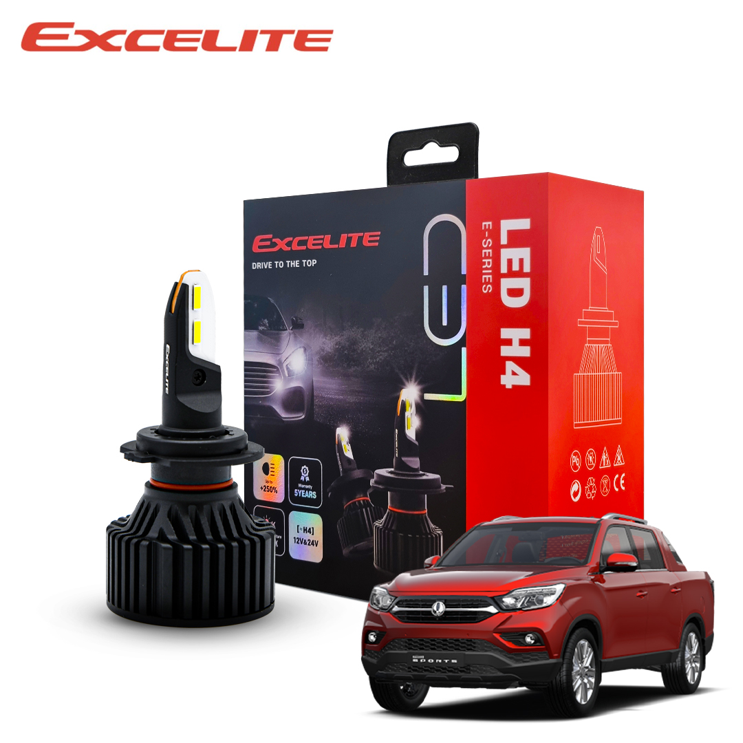 엑셀라이트 H4 LED 쌍용 렉스턴 스포츠(일반형/더뉴 포함) E-Series 6000K 자동차 전조등 헤드라이트 차량 전구(2개 1세트)