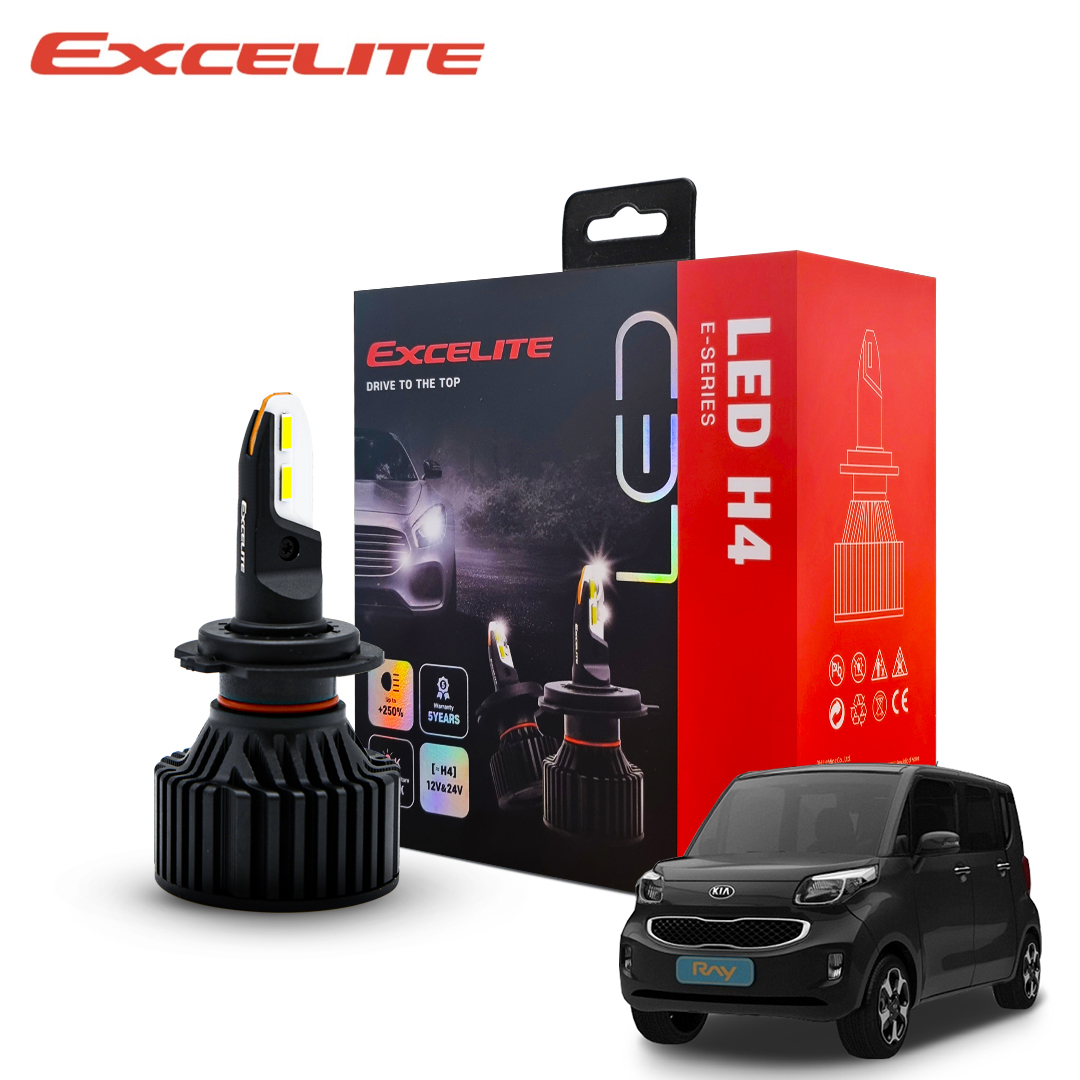엑셀라이트 H4 LED 기아 레이 / 더뉴 레이(일반형) E-Series 6000K 자동차 전조등 헤드라이트 차량 전구(2개 1세트)