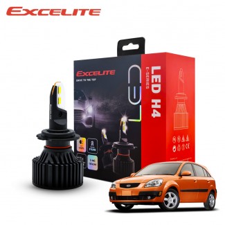 엑셀라이트 H4 LED 기아 프라이드 / 올뉴 프라이드(일반형) E-Series 6000K 자동차 전조등 헤드라이트 차량 전구(2개 1세트)