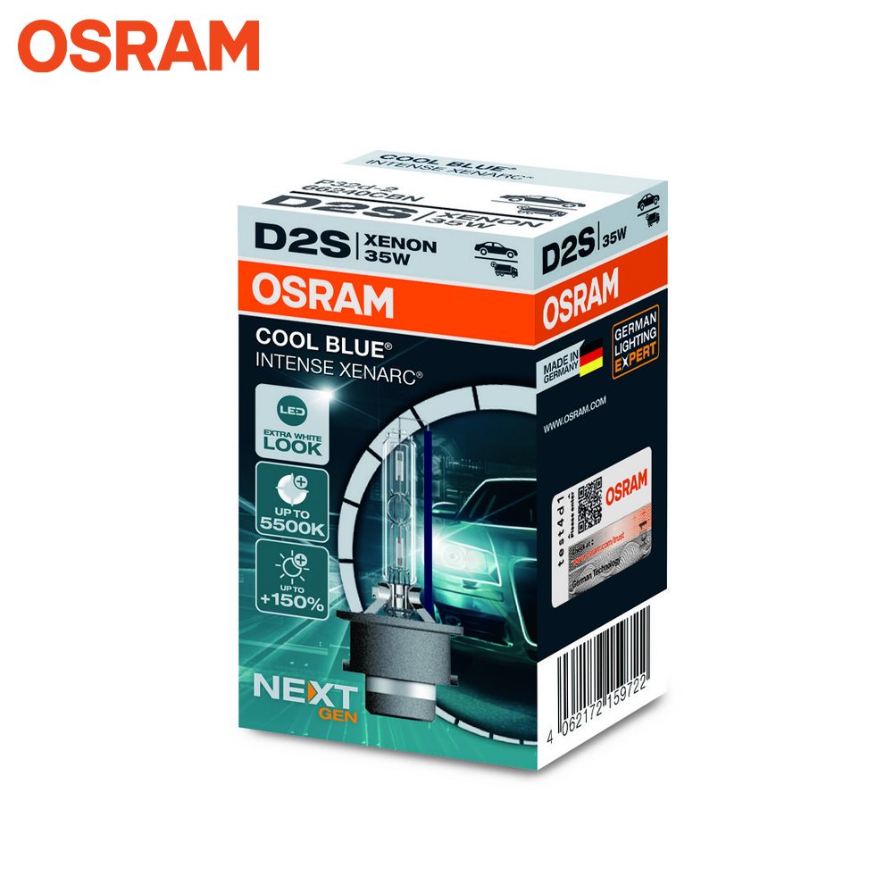 오스람 HID D2S 5500K (1개입) 쿨블루 인텐스 넥스트제너레이션 독일산 자동차 전조등 헤드라이트 차량 전구