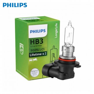 필립스 독일산 9005LL 순정형 롱라이프 프리미엄 할로겐 자동차 전조등 HB3 12V 60 W P20d (Lifetime x 2)