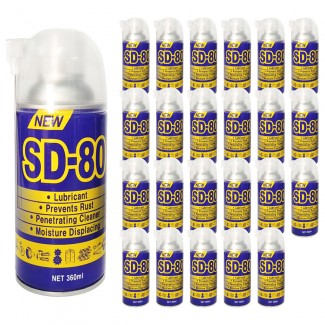SD-80 방청 윤활제 스프레이 360ml x 24개(1박스) 부식방지 습기제거 장비보호 윤활작용 잡음방지