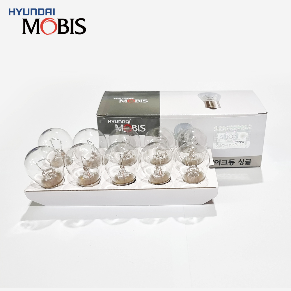 현대모비스 싱글전구 투명 12V 27W 10개 세트 브레이크전구등 후미등 후진등