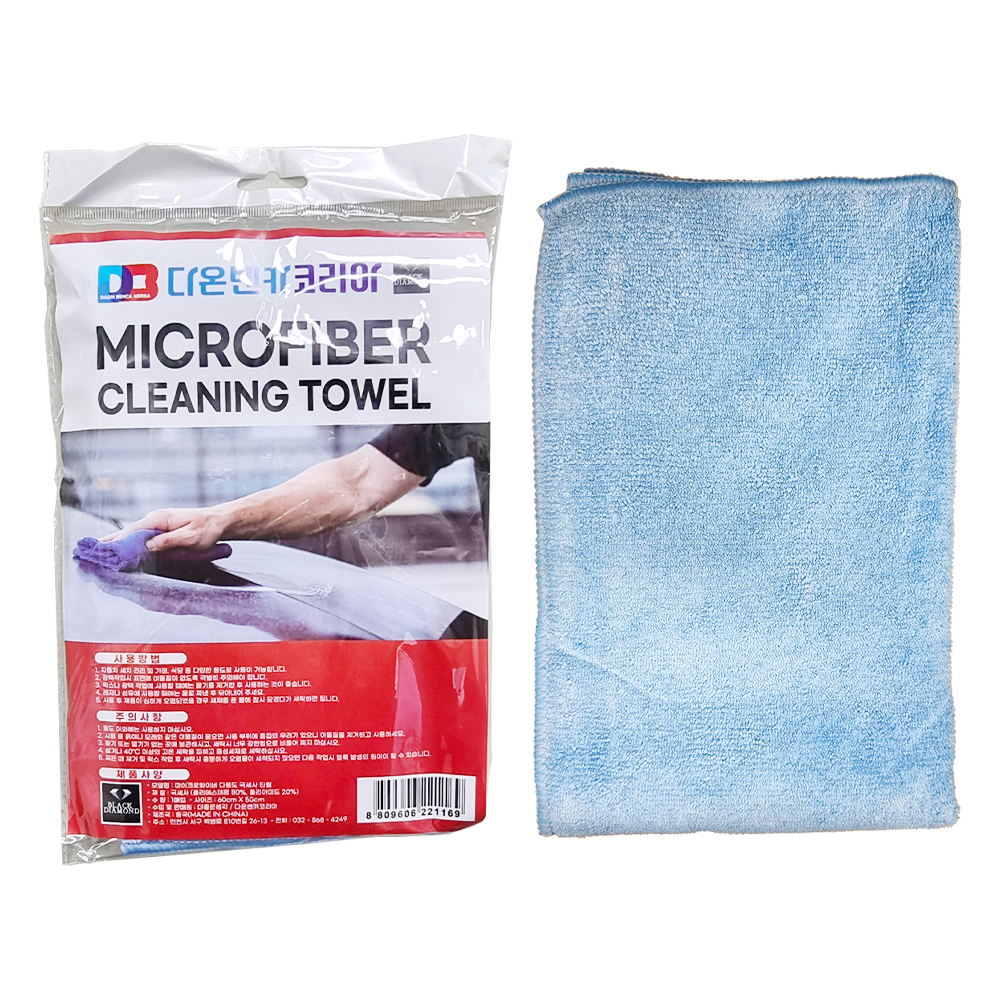 블랙다이아몬드 마이크로 화이버 다용도 타월 60cm x 50cm (1장) 극세사 셀프 세차 타월